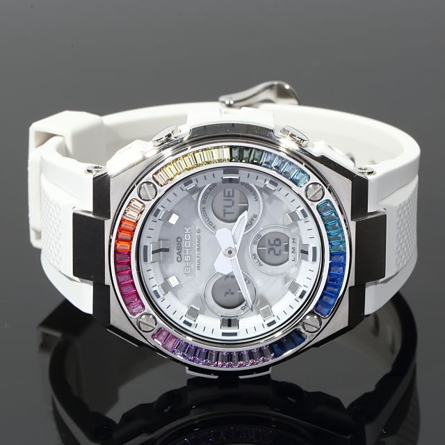 G-SHOCK GST w310 Gスチール ホワイト 白 バケットレインボー - メルカリ