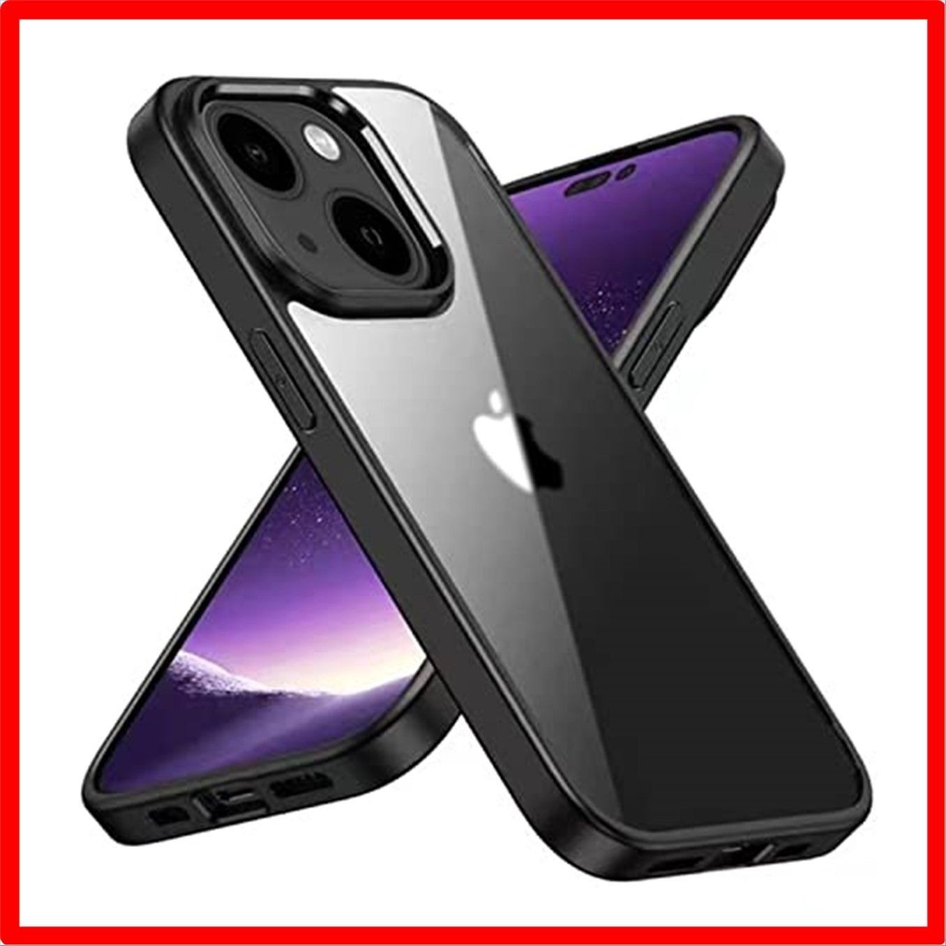 送料無料】iPhone13 Mini-ブラック iPhone13mini 用 ケース 半透明 耐