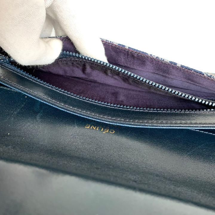 CELINE セリーヌ クラッチバッグ 馬車柄 Cマカダム ネイビー CELINE セリーヌ クラッチバッグ 馬車柄 Cマカダム ネイビー