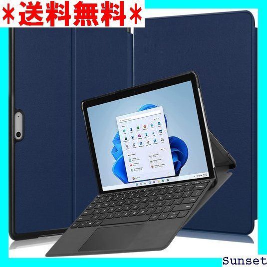 ☆在庫限り☆ FOR surface pro 8 13 インチ 用のケースタブレット 専用 新型 高級PU レザー ケース FOR surface  pro 8 13 インチ 用のカバー スタンド機能付き 保護ケース 薄型 超軽量 全面保護 ダークブルー 414 - メルカリ