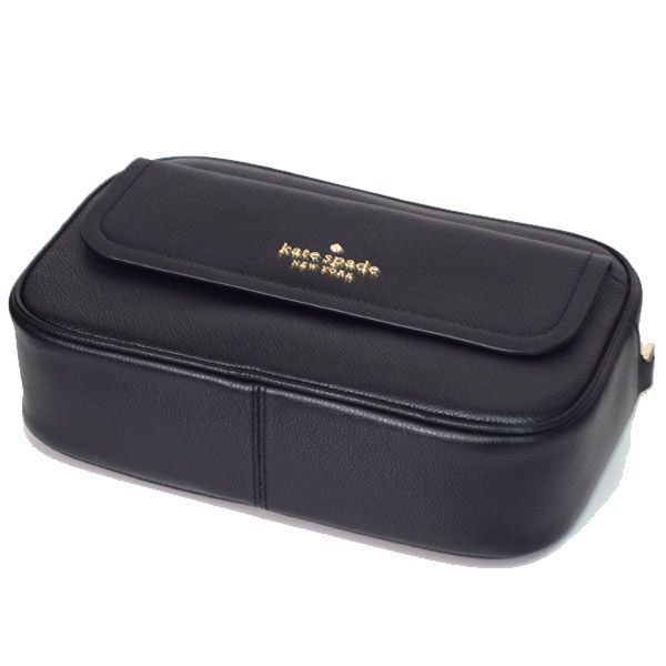 ケイトスペード ショルダーバッグ ポーチ付　ナイロン 黒　カメラバッグ　正規品 ケイトスペード バッグ katespade ペブルレザー ポーチ付き カメラ