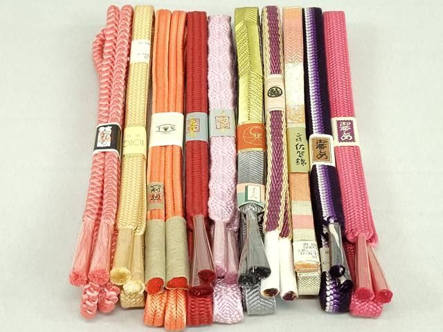 平和屋着物○和装小物 帯締め10本 冠組 笹浪組 佐賀錦