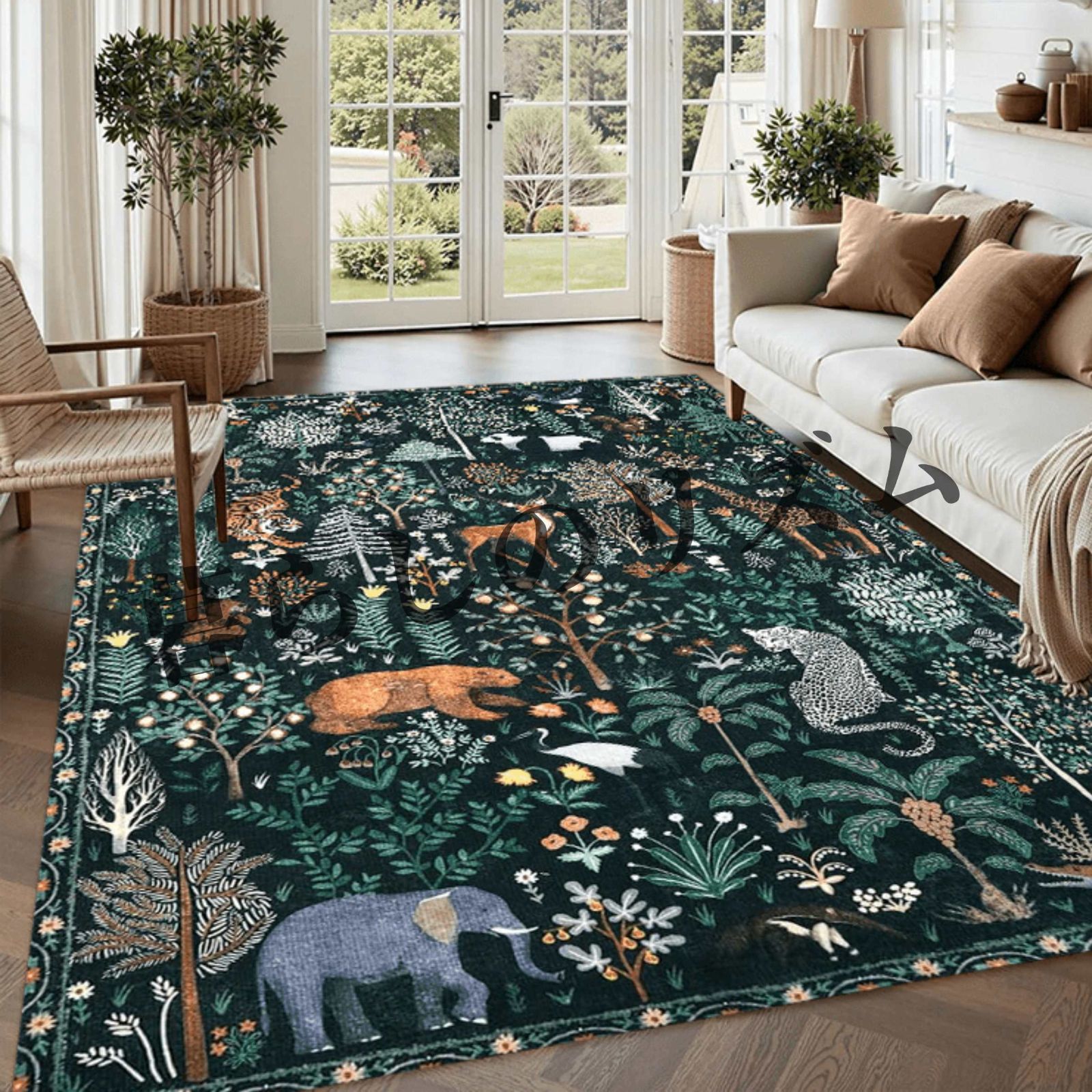 【やすらぎの花回廊】ペルシャ絨毯　シルク手織り　花菱　伝統文様 美しい手織り絨毯展 【やすらぎの花回廊】ペルシャ絨毯 シルク