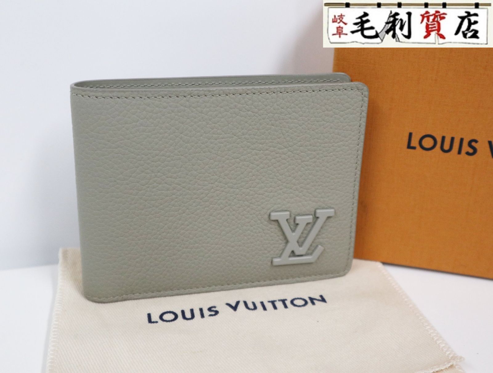 ルイ ヴィトン LOUIS VUITTON アエログラム ポルトフォイユ･ミュルティプル M81734 カーキ 財布