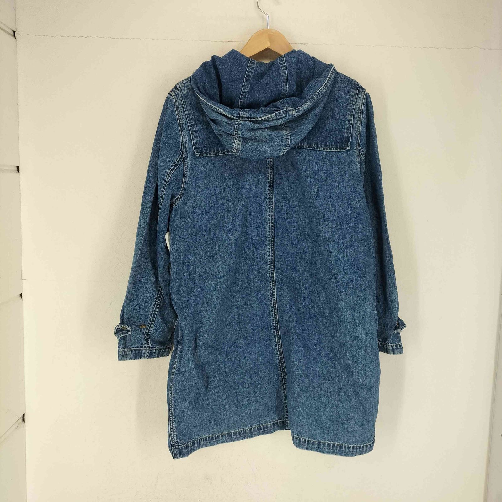 ユーズドフルギ 古着 革パッチ 90S デニムダッフルコート メンズ L KANDAIZUMI_COM