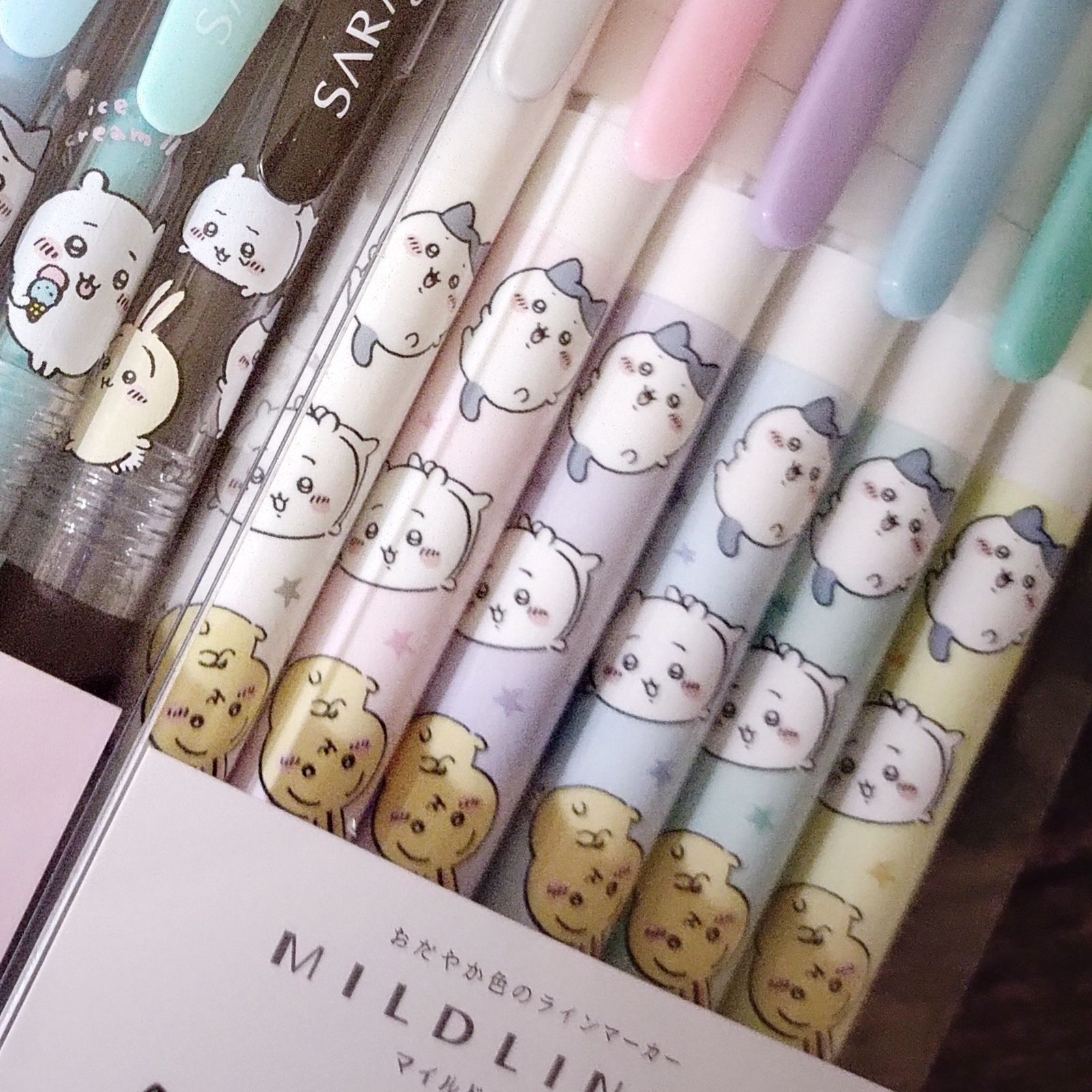ちいかわ - 新品 ちいかわ マイルドライナー&amp;SARASA SET ちいかわ マイルドライナー6色セット2 | ちいかわマーケット