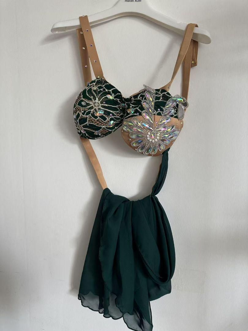 幸運な セール ベリーダンス衣装 上下セット ブラ スカート オーダーメイド 【数量限定超特価!!】