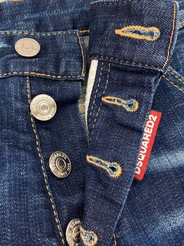 ディースクエアード DSQUARED2 Blue With Paint Pattern