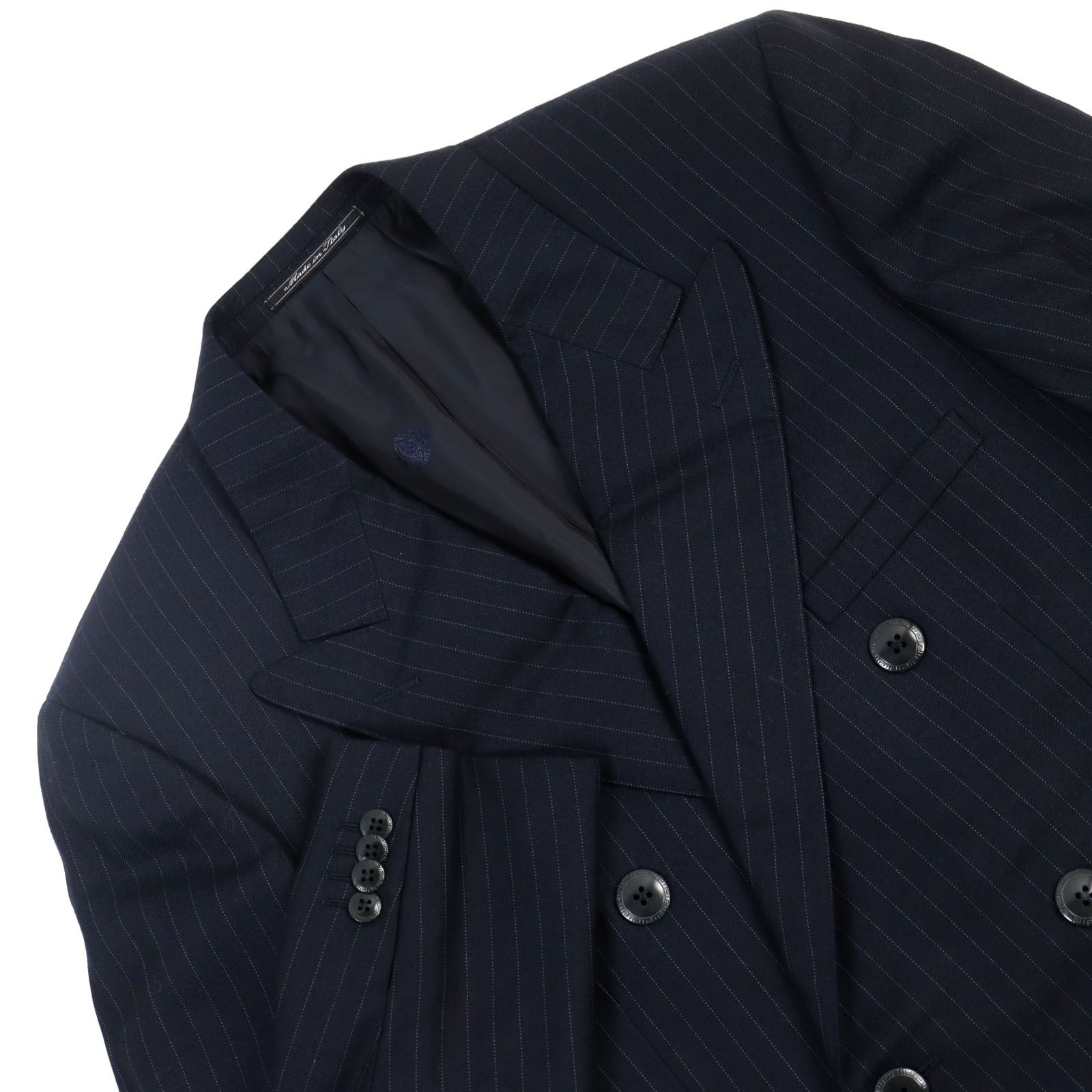 美品○Gianni Versace ジャンニヴェルサーチ カシミヤ100% ロゴボタン 