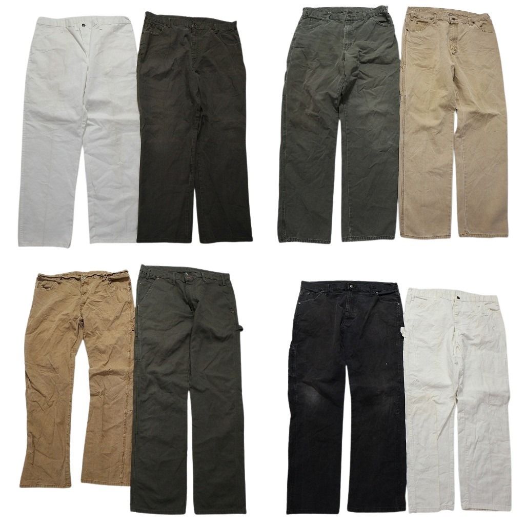 古着卸 まとめ売り ディッキーズ Dickies ダック ペインター パンツ 8枚セット メンズ 36 |38 ワーク ハンマーループ 古着 NB9818