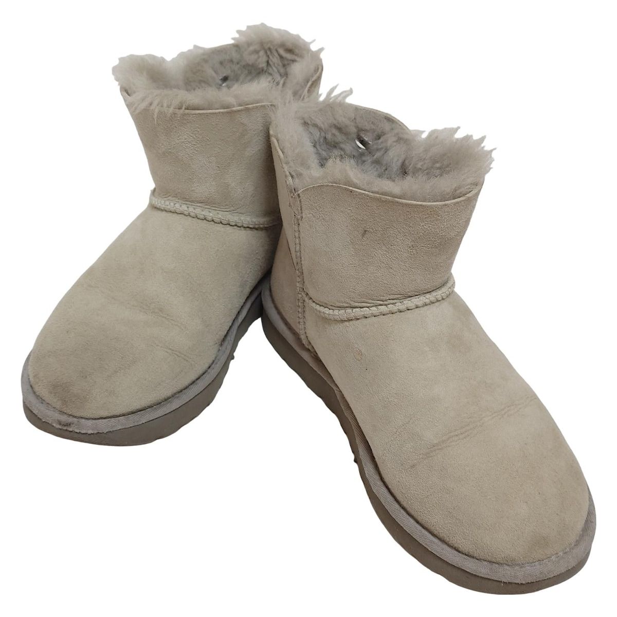 UGG アグ ショートブーツ 24 レディース ジョージー 1019627 グレー ラインストーン ムートン