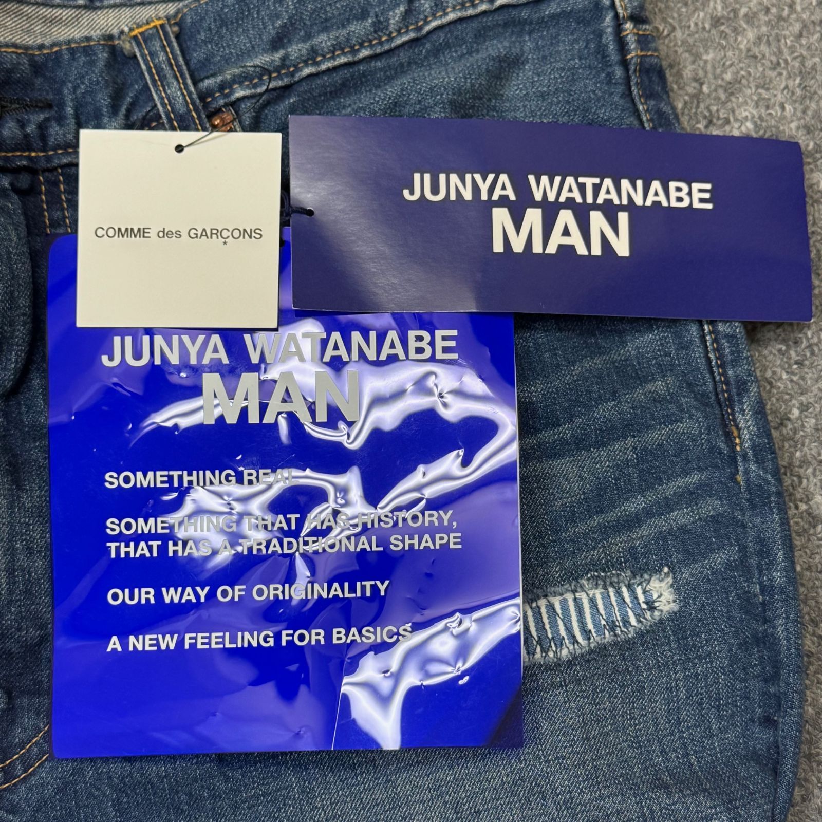 JUNYA WATANABE ダメージデニムパンツ 参考上代82500円 未使用品 JUNYA WATANABE MAN 25SS DENIM PANTS