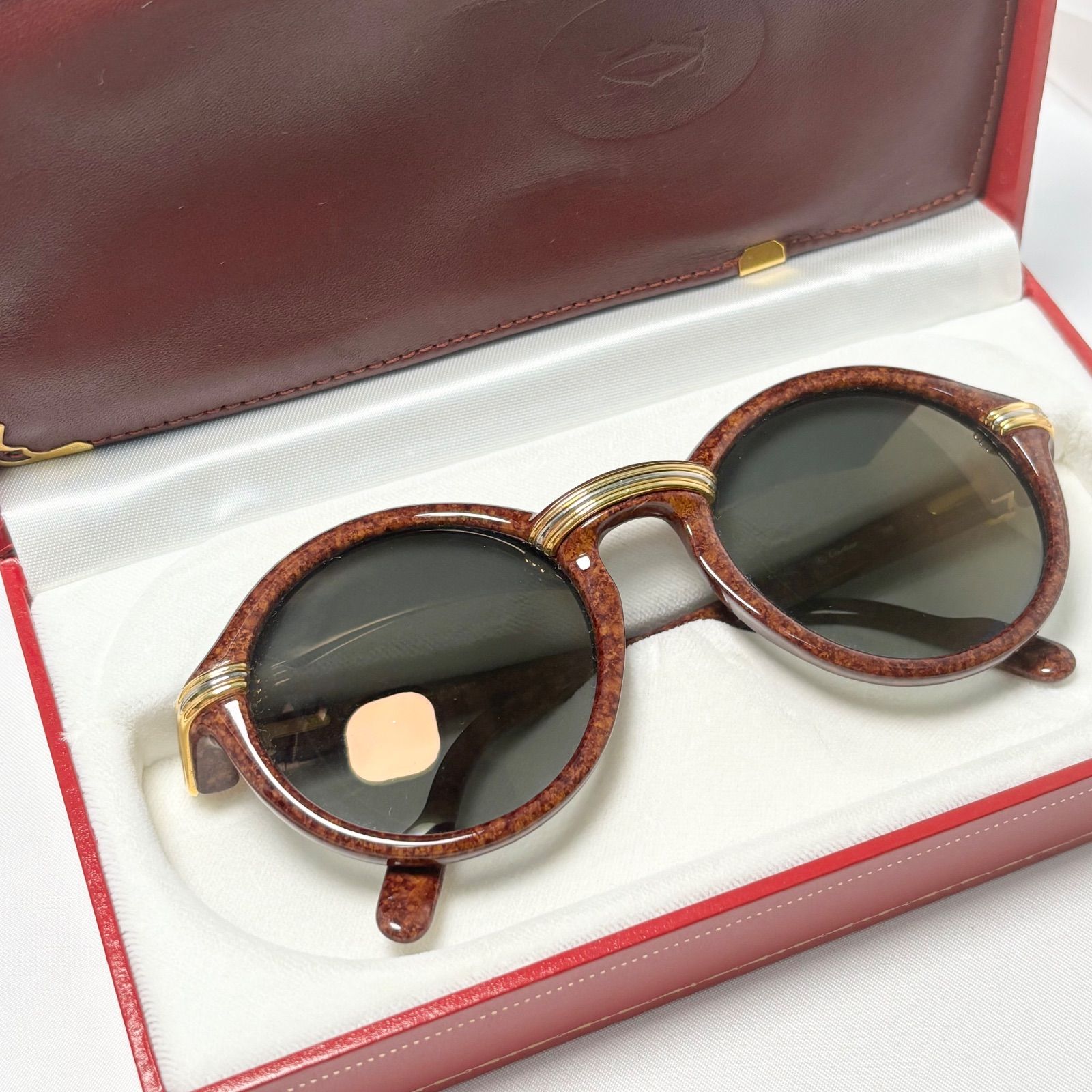 Cartier ブラウン サングラス 送料無料】Cartier/カルティエ/サングラス/トリニティ/眼鏡