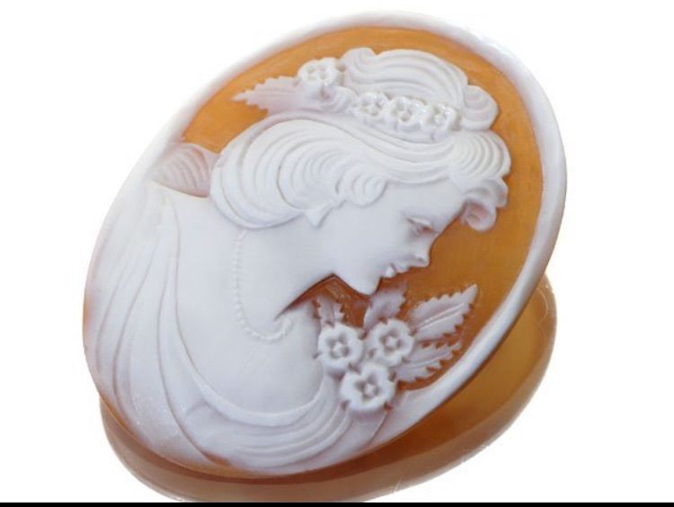 ジュエリー極】優しい表情の貴婦人デザイン シェルカメオルース h6463i