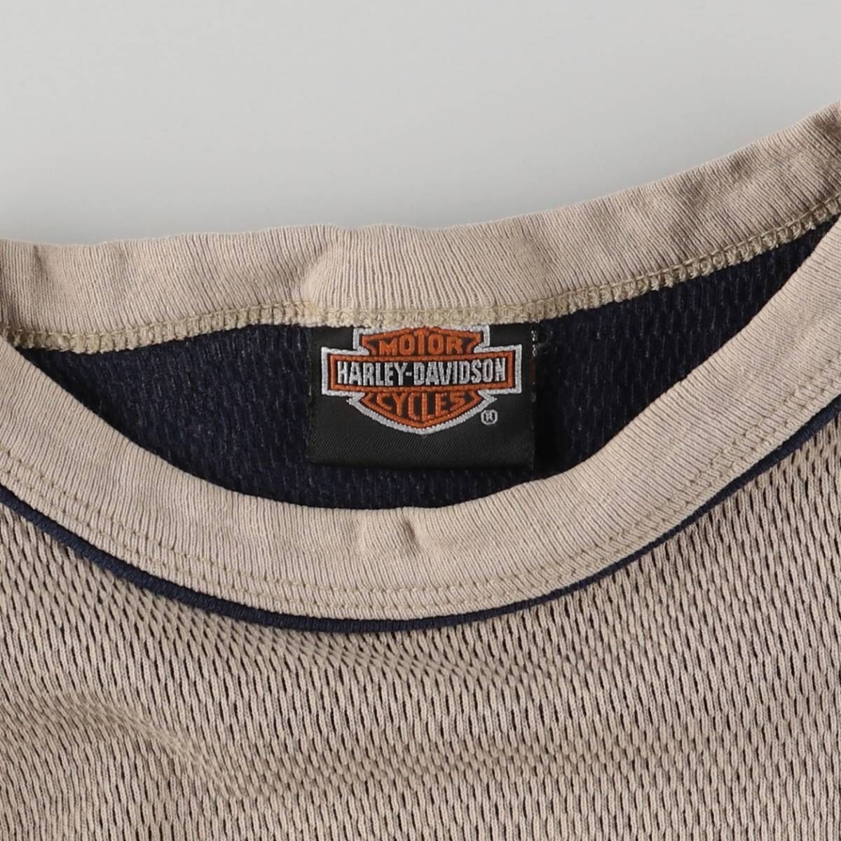 【全品送料無料】 古着 00年代 ハーレーダビッドソン Harley-Davidson サーマルロンT ハニカム メンズM相当 eaa585197