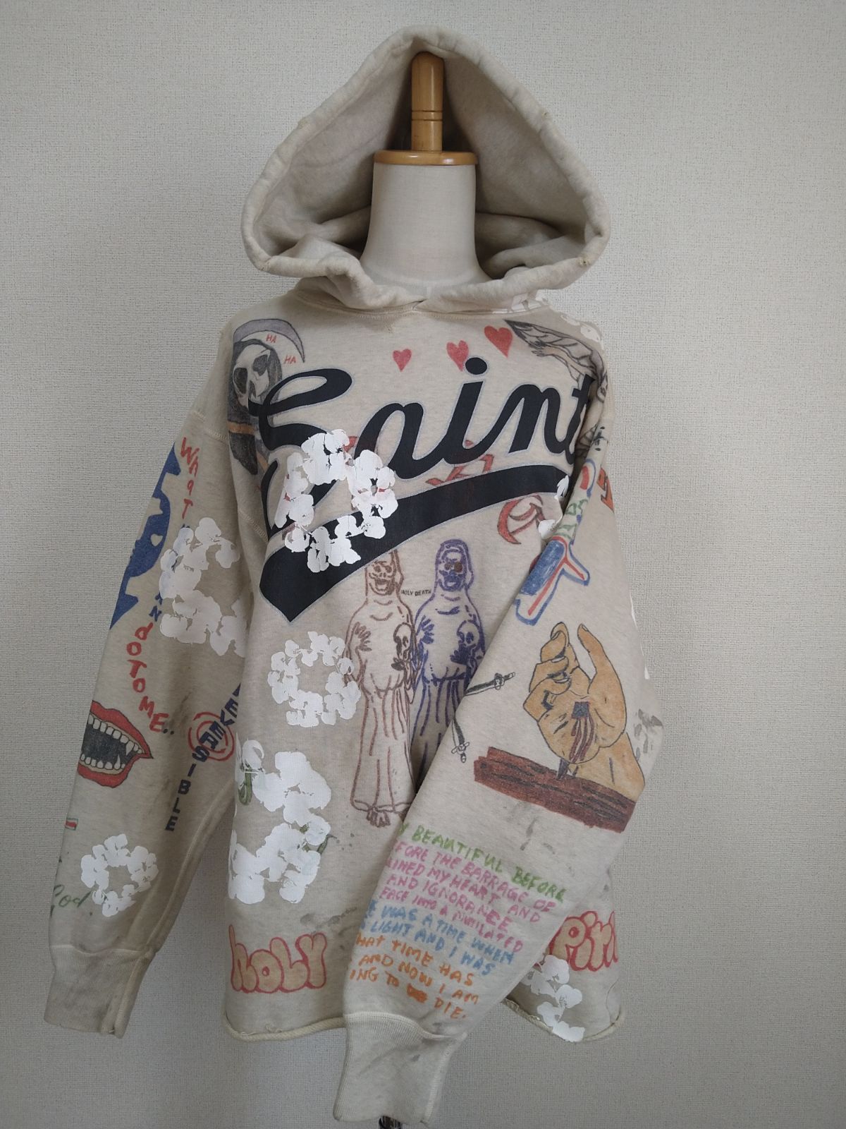 Saint Michael セントマイケルデニムティアーズコラボ　パーカー SAINT Mxxxxxx 【新品 激レア 希少XL】SAINT TEARS MICHAEL