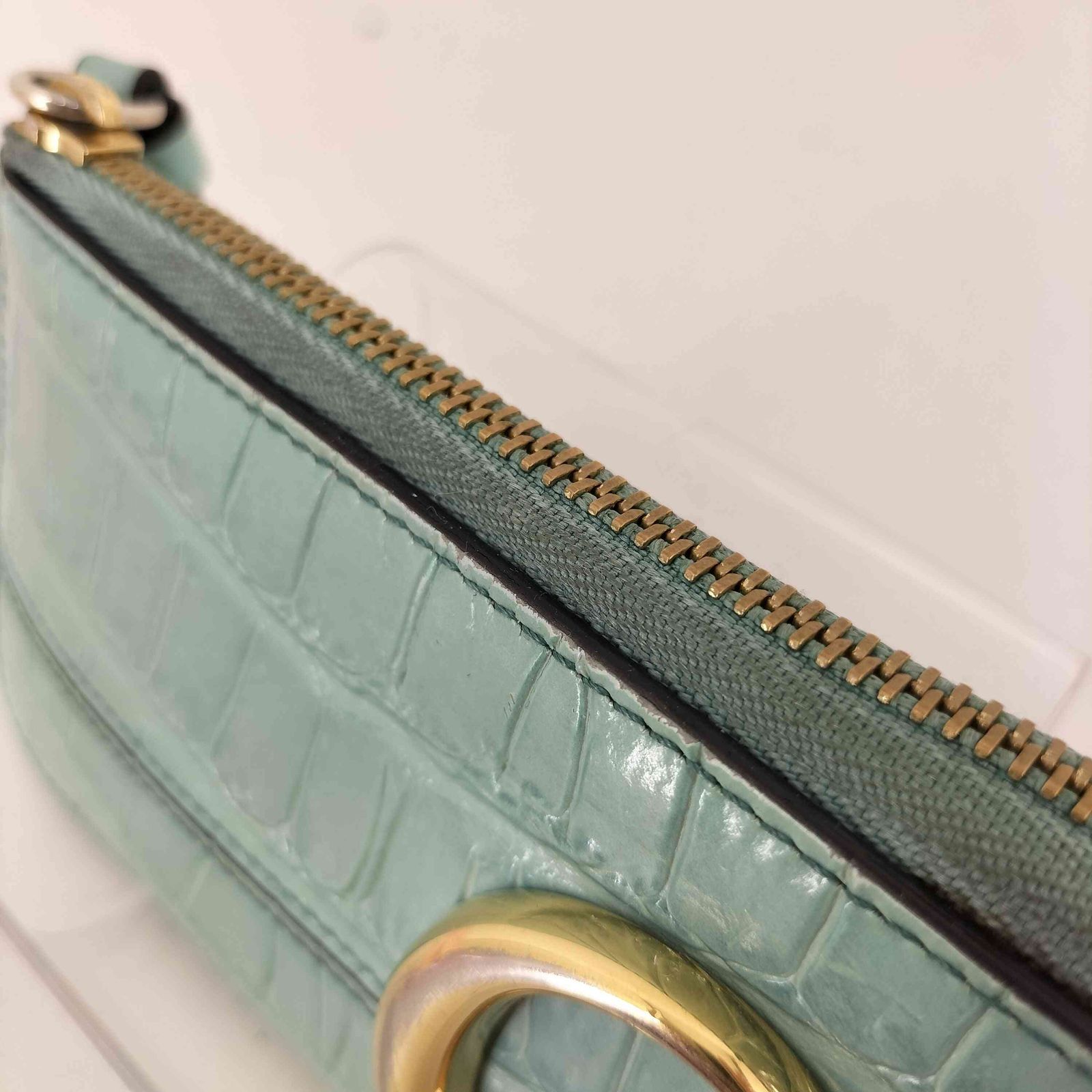 クロエ Chloe フラグメントケースクロコ型押し Cロゴ レディース 表記  