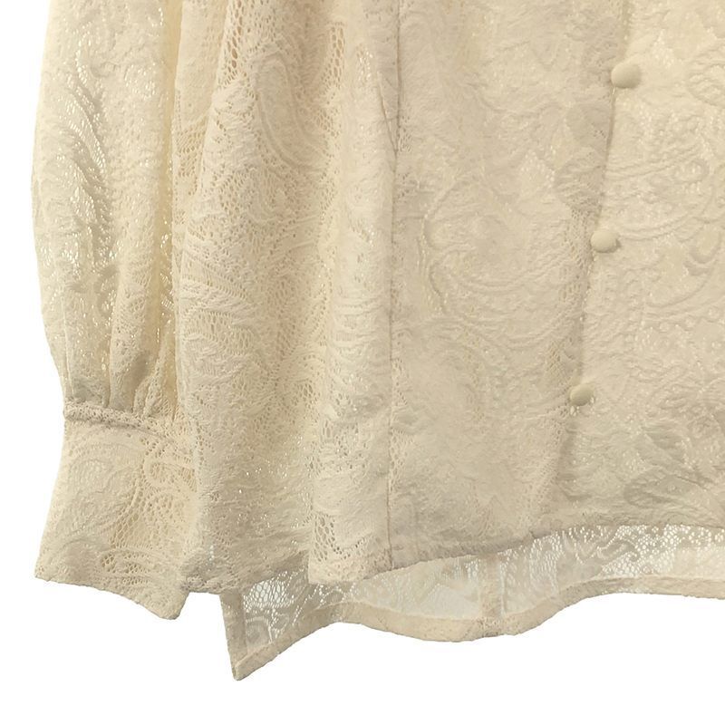 foufou フロントタックレースブラウス ≪通常販売≫front tuck lace blouse（フロントタックレース