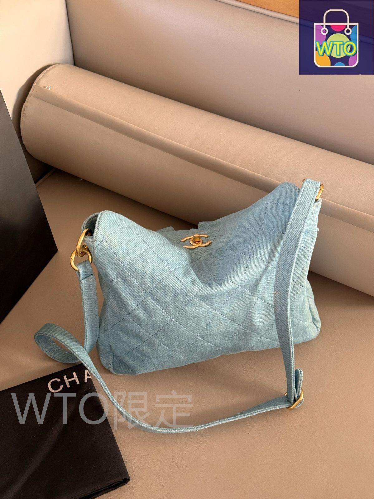 今日特価】Chanel シャネル 24p ホボ ヒッピーポストマン 布鎖短