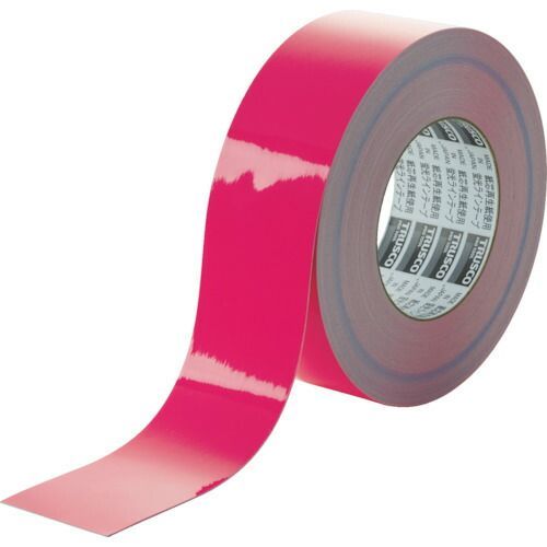 ＴＲＵＳＣＯ 蛍光ラインテープ５０ｍｍｘ３３ｍ ピンク