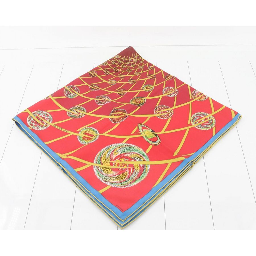 エルメス スカーフ カレ90 SILK 宇宙飛行士 色 RED