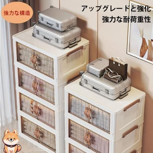 -トップカバーとホイール付きの5層収納キャビネット