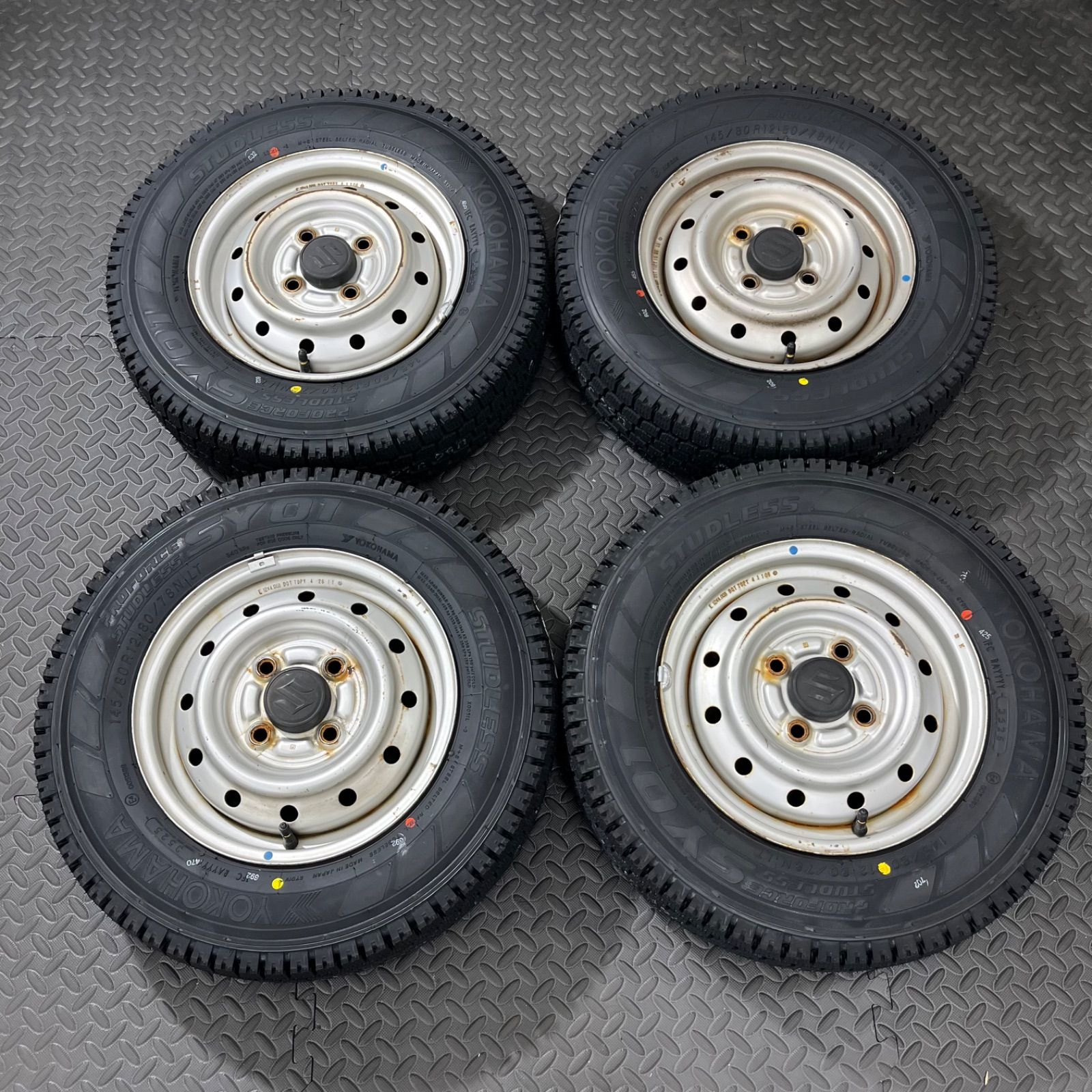 25年製 タイヤ 145|80R12 80|78N LT ヨコハマ SY01 スズキ キャリィ エブリィ スタッドレスタイヤ 冬タイヤ 1087P