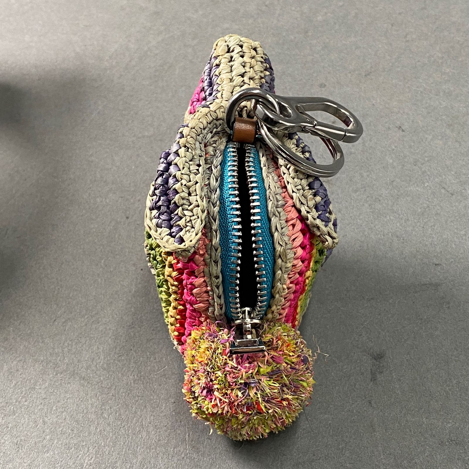 A25 LOEWE ロエベ バニーチャーム コインケース レインボー マルチ