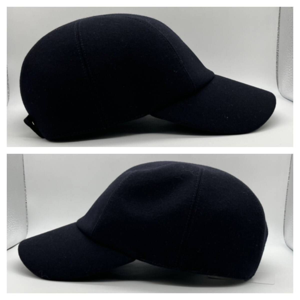 HERMES キャップ サイズ60 カシミア ブラック エルメス 帽子 有り 服飾