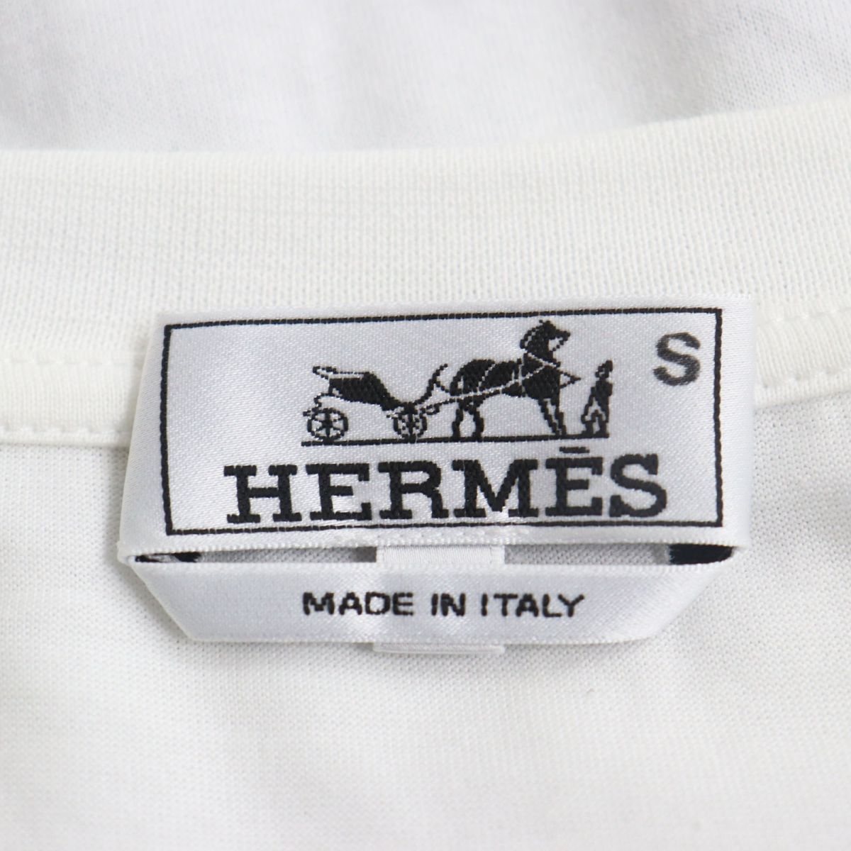 極美品○2020年製 HERMES エルメス シルク切り替え プリント 半袖T 