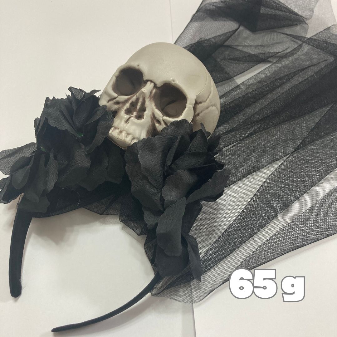 レディース アクセサリー ヘアバンド ハロウィン 大きめ ドクロ