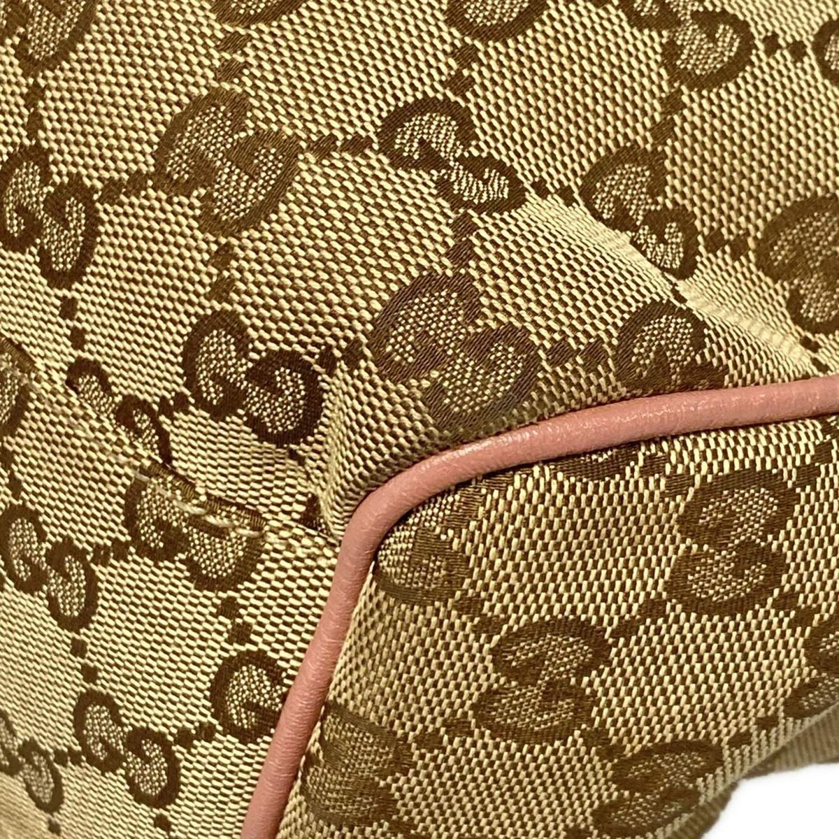 ベージュ×ダークブラウン×ピンク レザー