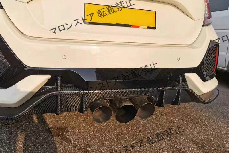 ホンダですFK8 シビック TYPE R カーボンファイバーパーツ タイプ リアディフューザー リアリップ 小型エアロ
