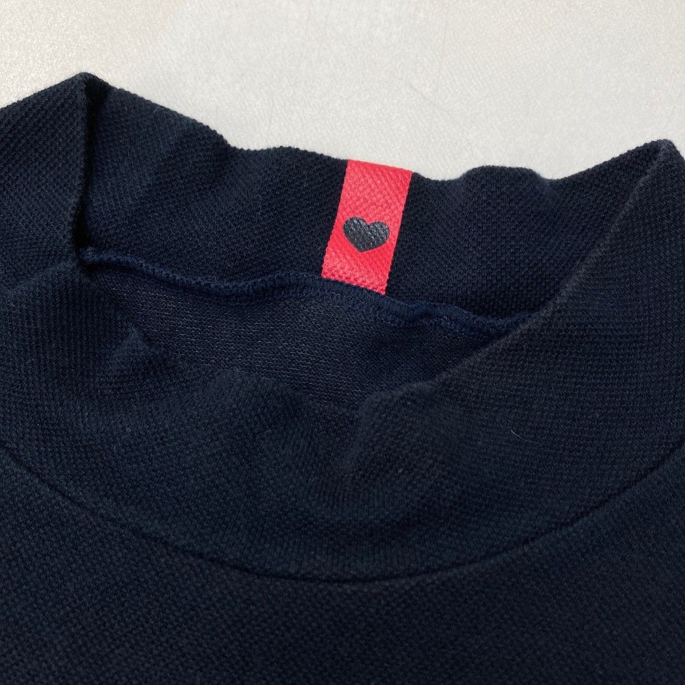 サイズ：5 PEARLY GATES パーリーゲイツ  モックネック 半袖Tシャツ  ネイビー系 [240101450586] ゴルフウェア メンズ ストスト PEARLY GATES パーリーゲイツ モックネック 半袖Tシャツ