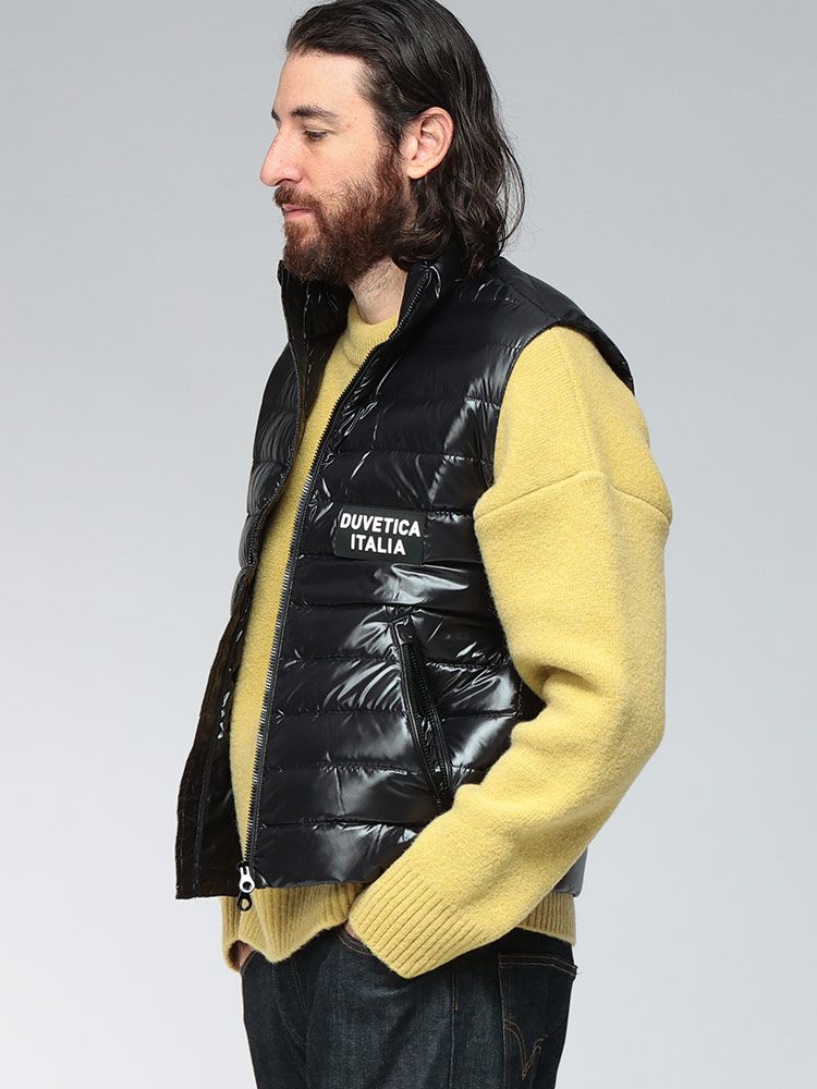 DUVETICA デュベティカ シャイニー フルジップ ライトダウン ベスト FILUCCA