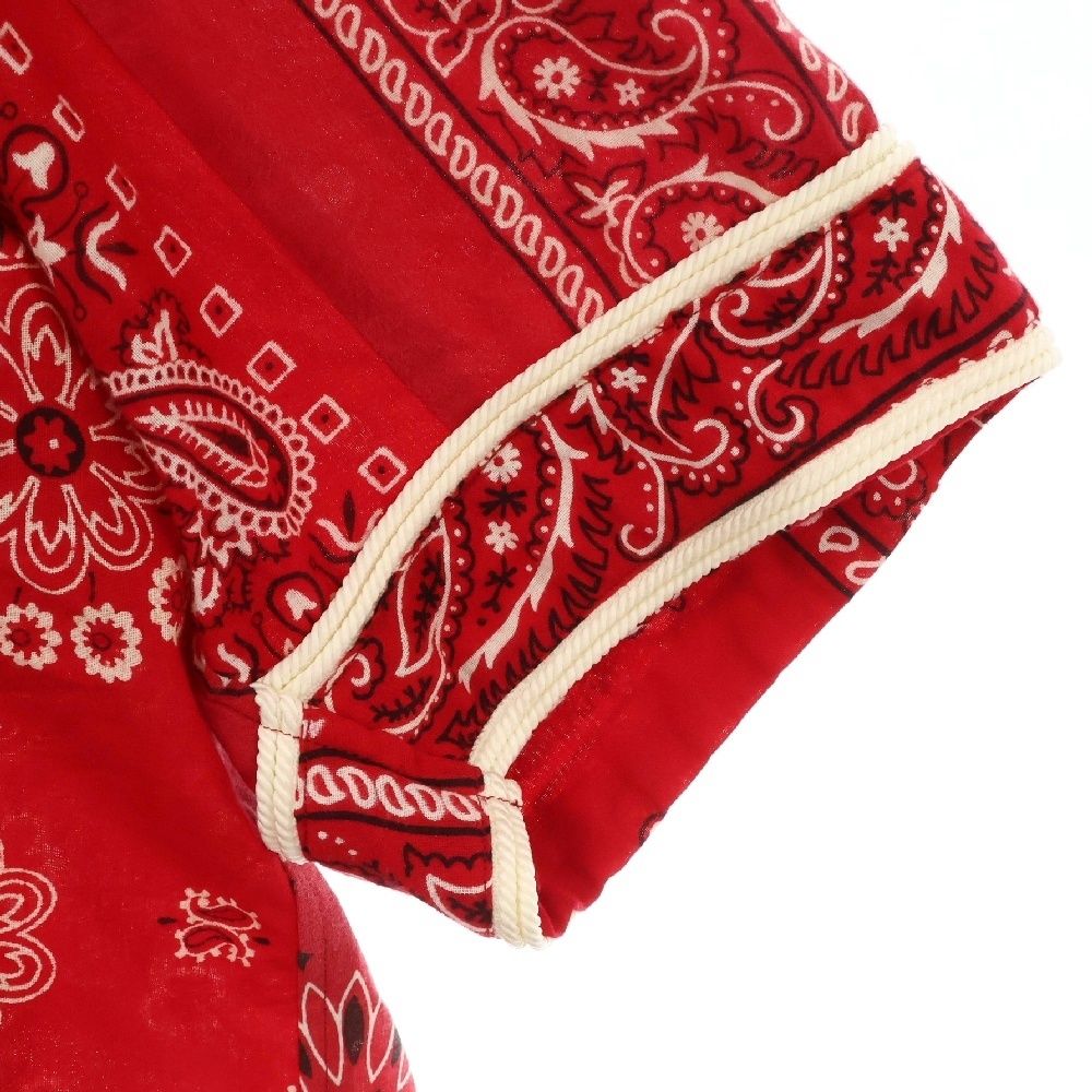 READY MADE (レディメイド) 21AW Red Bandana Baseball Shirt バンダナ