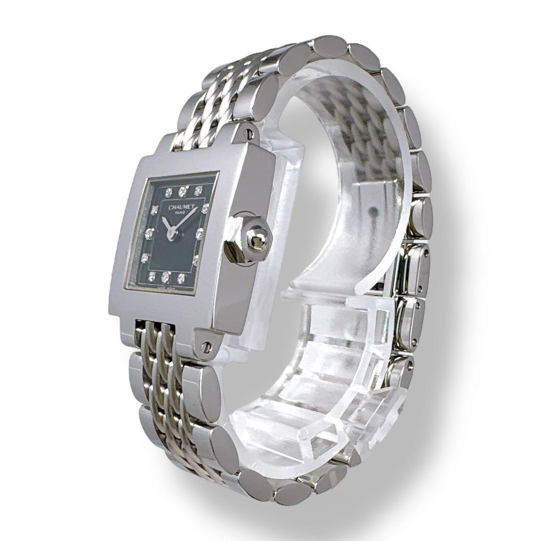 ショーメ スタイルカレ ダイヤ ブラック 黒 レディース 時計 ブランド