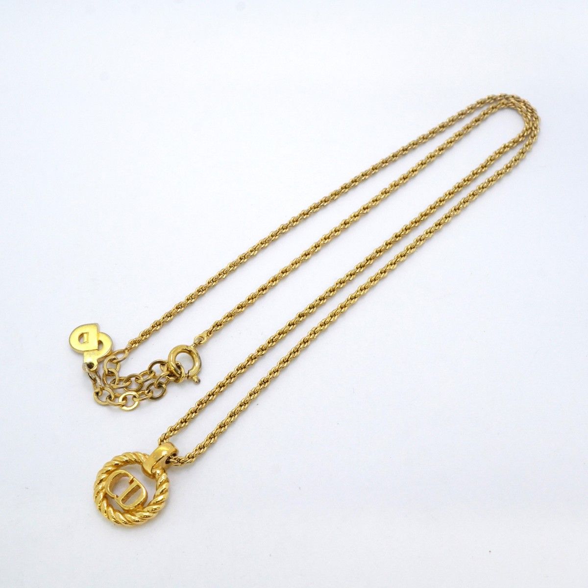 ☆SALE【5jgb0234】クリスチャンディオール ネックレス CDロゴ