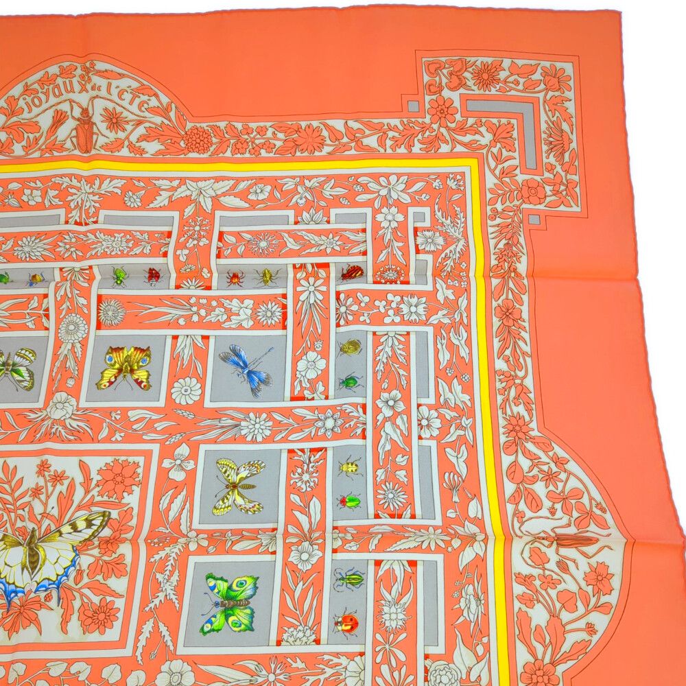 HERMES エルメス カレ90・joyaux de L'ETE 夏の宝石・スカーフ ネック