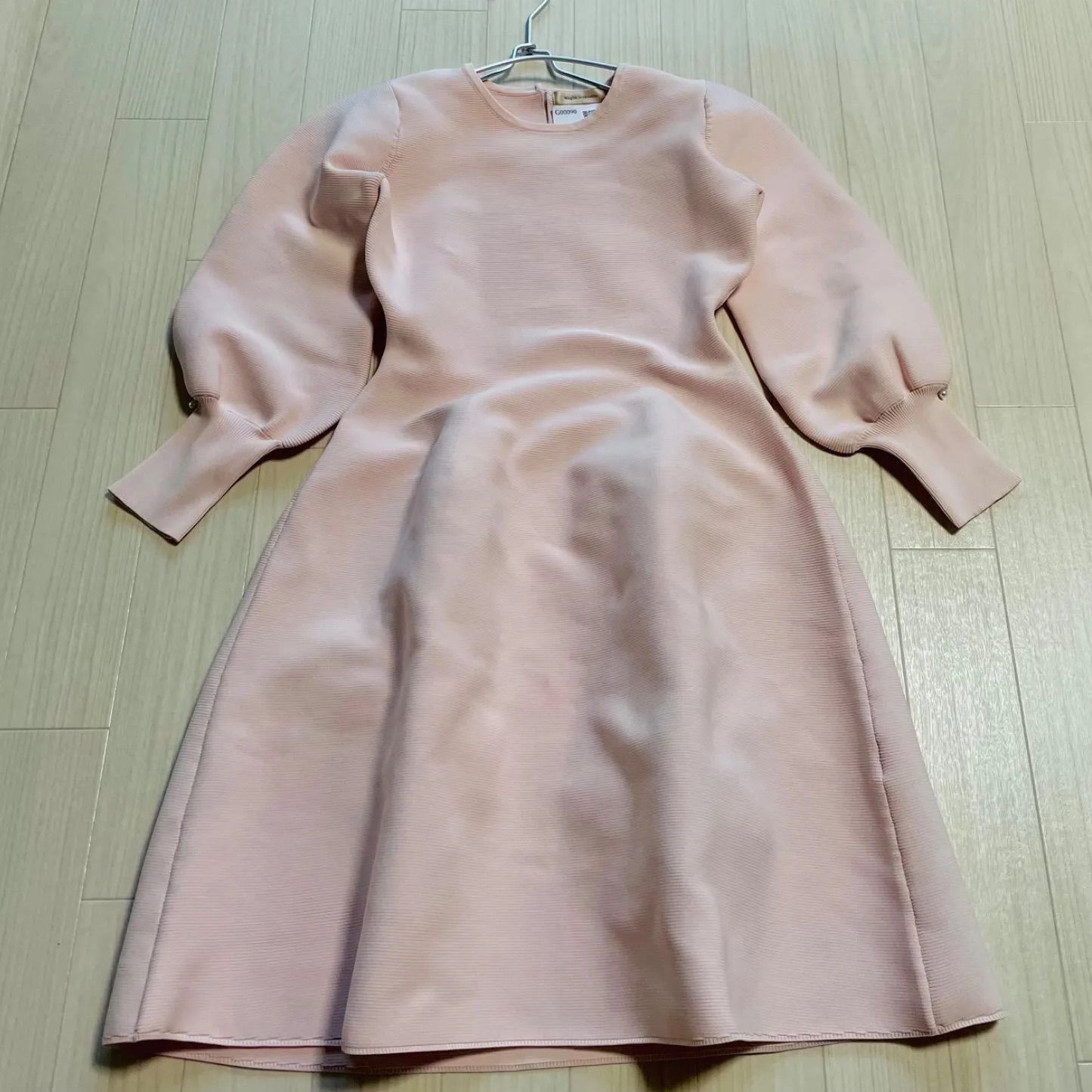 ♥に近い マーリエルカセット ニットワンピース 無地 長袖 秋冬～通年 レディース M相当ピンク系 G 0090