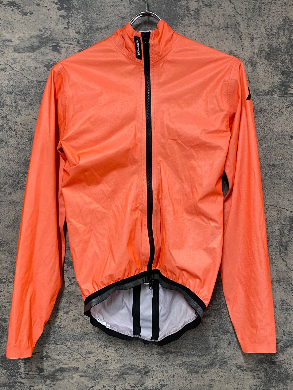IZ127 アソス assos EQUIPE RS schlosshund Rain Jacket EVO 長袖 レインジャケット オレンジ 黒 S タグカット