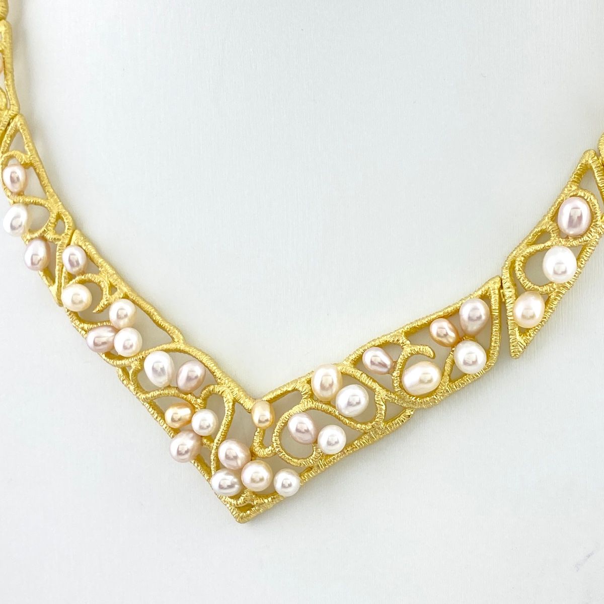 タサキ TASAKI パール デザインネックレス YG イエローゴールド 