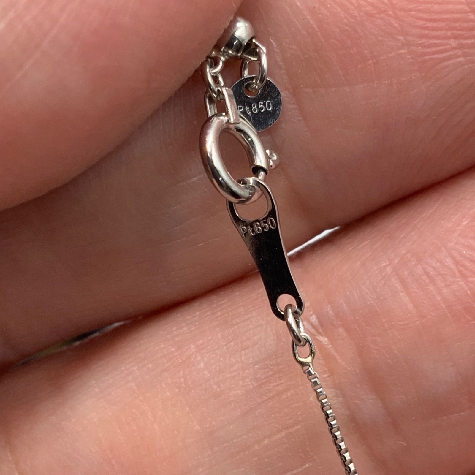 ダイヤモンド パール ネックレス Pt850 pt900 3.8g 約45cm