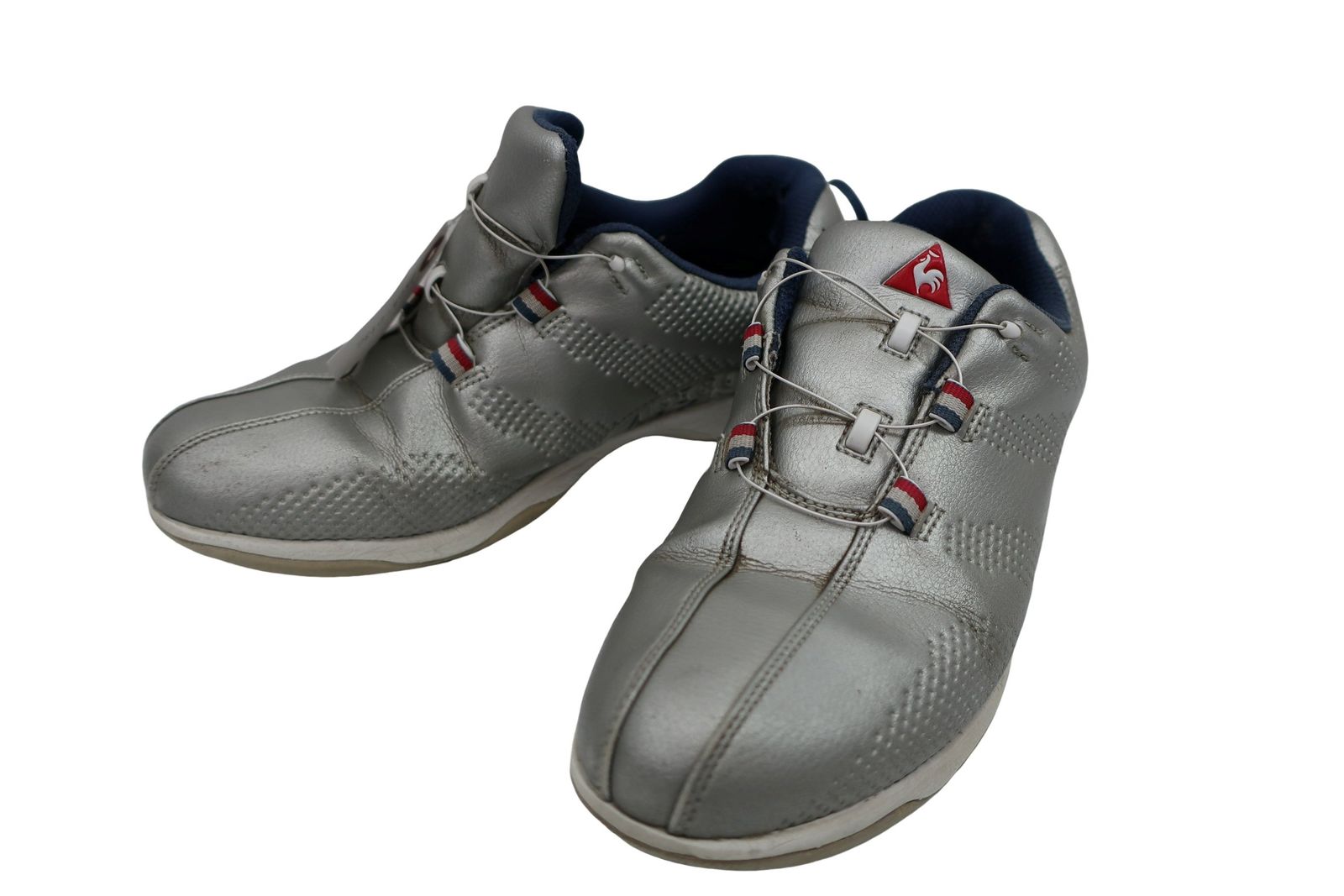 Le coq sportif GOLF ダイヤル式 シューズ (ホワイト×シルバー)２６．５ＣＭ le coq sportif(ルコックスポルティフ) ダイヤル式ゴルフシューズ