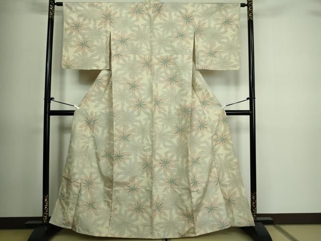 平和屋着物●上質な紬　横段文　正絹　逸品　AAAZ0168zg 平和屋着物○上質な紬 横段文 正絹 逸品 AAAZ0168zg