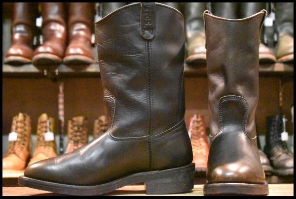 8E 羽タグ 00年 レッドウィング 1116 ペコス 黒 ブラック プルオン ビブラム 8155 ブーツ redwing pecos HOPESMORE FI532
