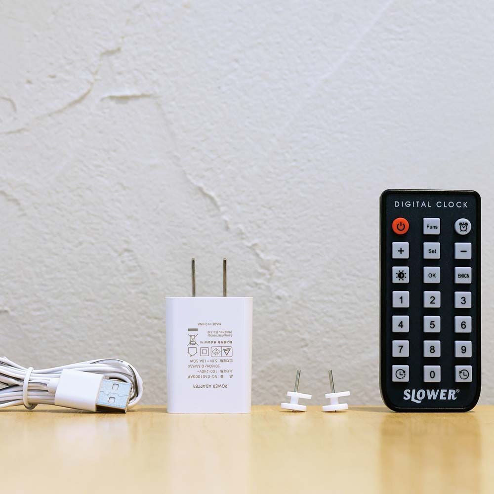 置時計 置き掛け兼用 SLOWER LED Wi-Fi クロック Camino カミーノ ホワイト ブラック SLW428 wifi AC USB アダプター付 NEXPOTALLINN_EU