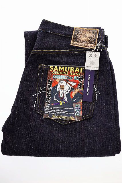 サムライジーンズ SAMURAI JEANS 糊付き 25oz W35 S3000VX25oz-MB 21SS 武蔵坊弁慶 モデル 弁慶 デニムパンツ ジーンズ 生デニム インディゴ ブランド古着ベクトル ● 250519