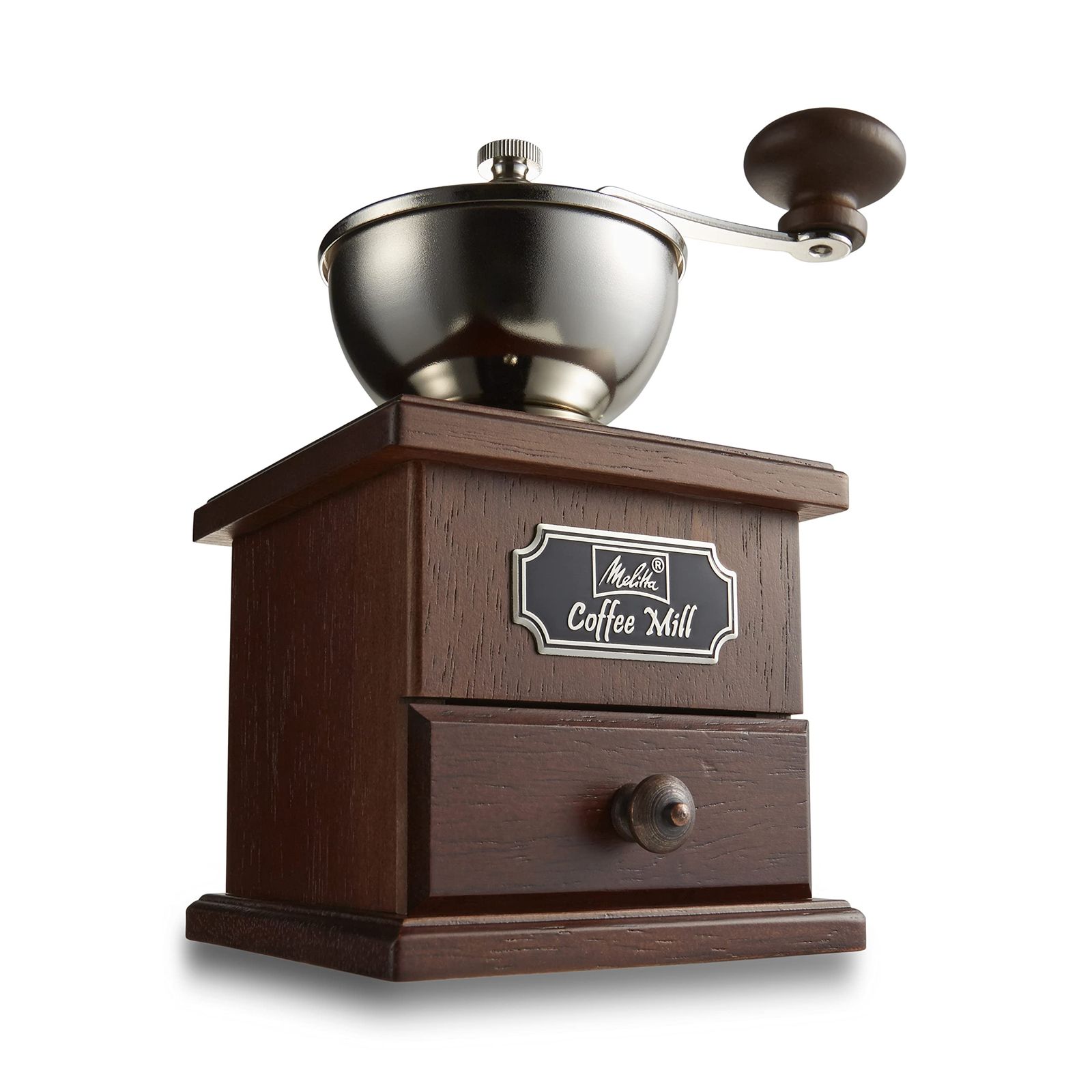 メリタ (Melitta) コーヒーミル 手挽き グラインダー 手動 木製 クラシック型 ブラウン MJ-0503 [木製 クラシック型]