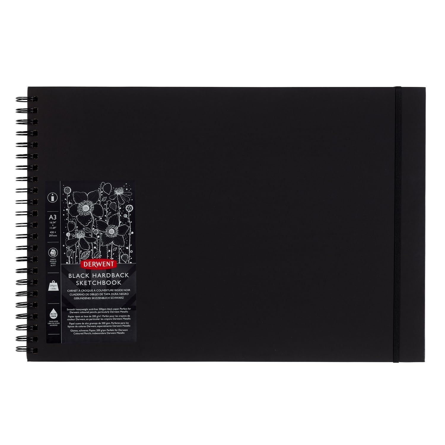 ダーウェント Derwent ブラックブック スケッチブック A3 2300381